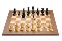 Tablero de ajedrez electrónico DGT USB, nogal/clon + figuras de ébano